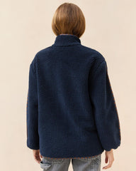 Loeffler Randall Rocky Navy/Rust Fleece Jacket | Women Outerwear