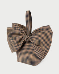 Loeffler Randall Ruby Brown/Black Check Bow Bag | Women Clutches