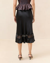 Loeffler Randall Saskia Black Silk Skirt | Women Bottoms