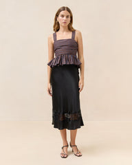Loeffler Randall Saskia Black Silk Skirt | Women Bottoms