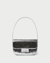 Loeffler Randall Stefania Silver Leather Baguette Bag I Shoulder Bags I Handbags | Women Shoulder Bags