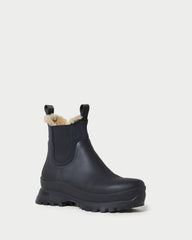 Loeffler Randall Tara Black Leather Weather Boot | Women Boots