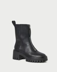 Loeffler Randall Trixie Black Leather Zip Boot | Women Boots