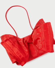 Loeffler Randall Valerie Red Moiré Bow Clutch | Women Clutches