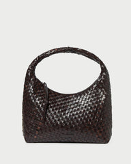 Loeffler Randall Willow Chocolate Woven Leather Hobo | Women Shoulder Bags