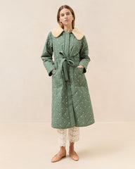 Loeffler Randall Wyatt Sage Floral Quilted Coat | Women Outerwear
