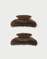 Loeffler Randall Yuri Brown/Black Hair Clip Set | Women Accessories