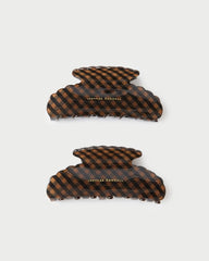 Loeffler Randall Yuri Brown/Black Hair Clip Set | Women Accessories