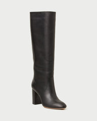 Goldy Black Leather Tall Boot