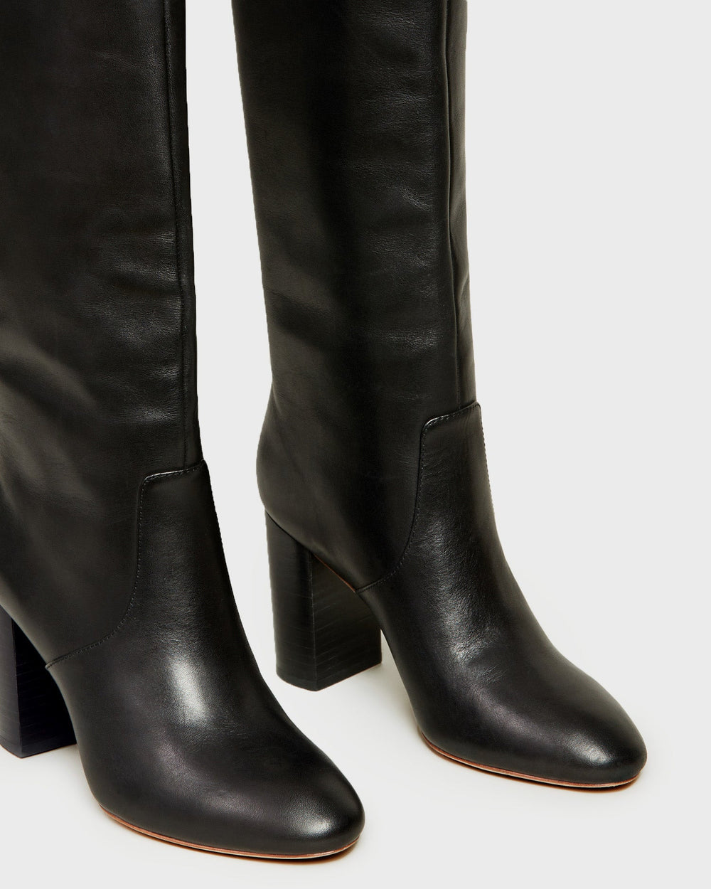 Goldy Black Leather Tall Boot