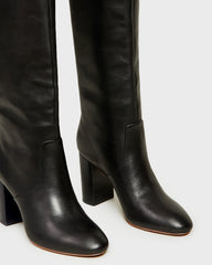 Goldy Black Leather Tall Boot
