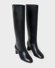 Gia Black Leather Tall Boot