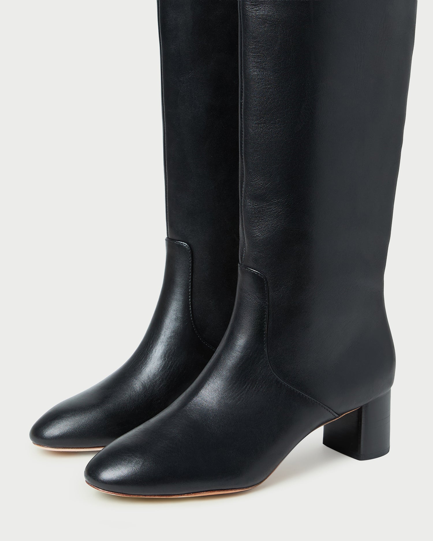 Gia Black Leather Tall Boot