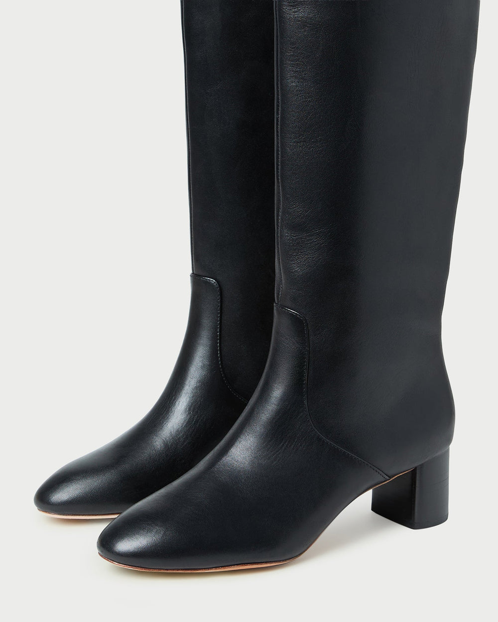 Gia Black Leather Tall Boot