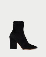 Isla Black Suede Ankle Bootie