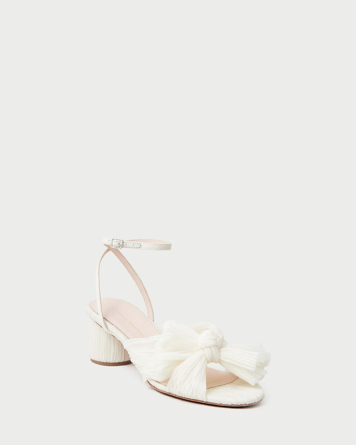 Dahlia Pearl Pleated Bow Heel