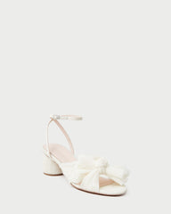 Dahlia Pearl Pleated Bow Heel