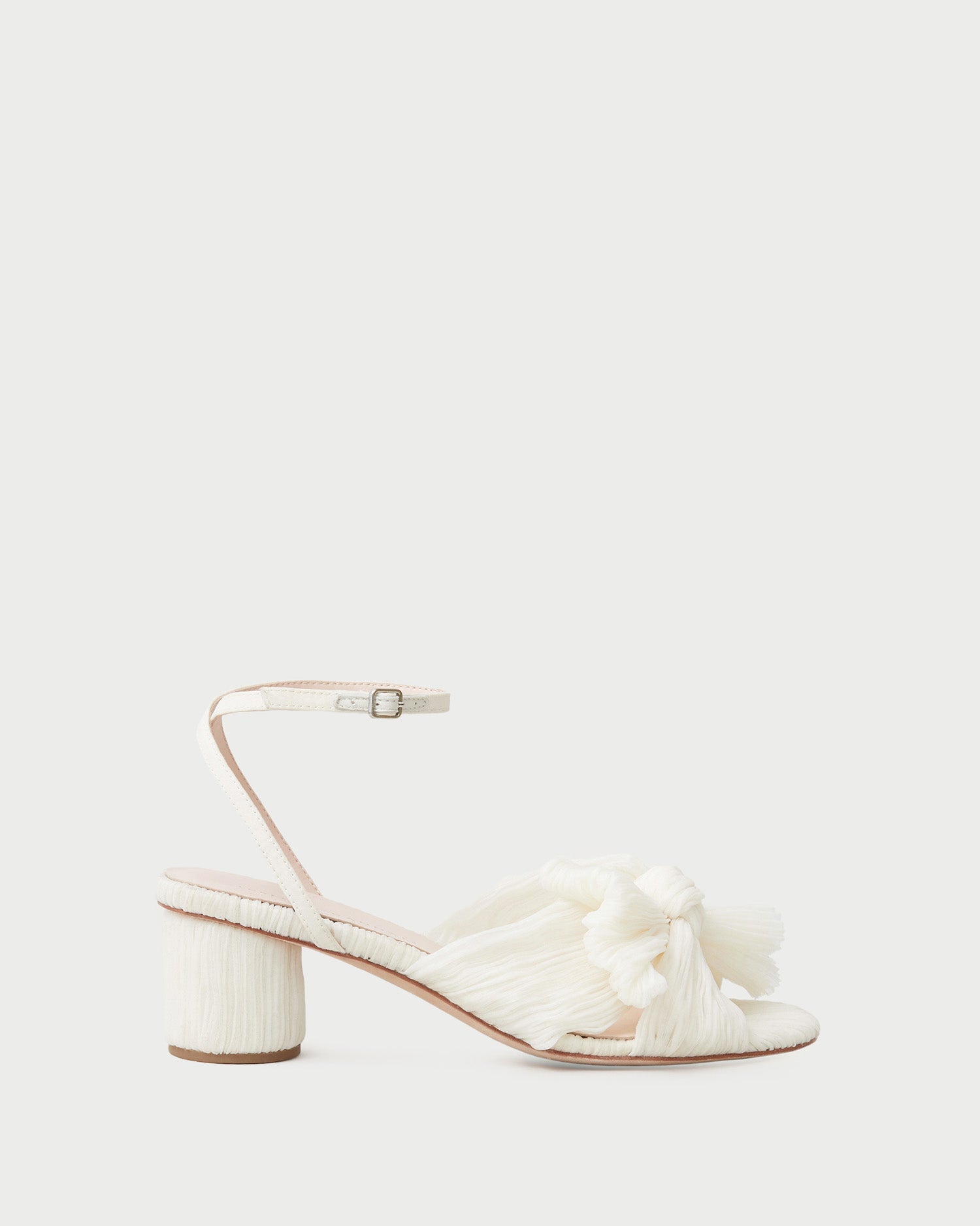 Dahlia Pearl Pleated Bow Heel