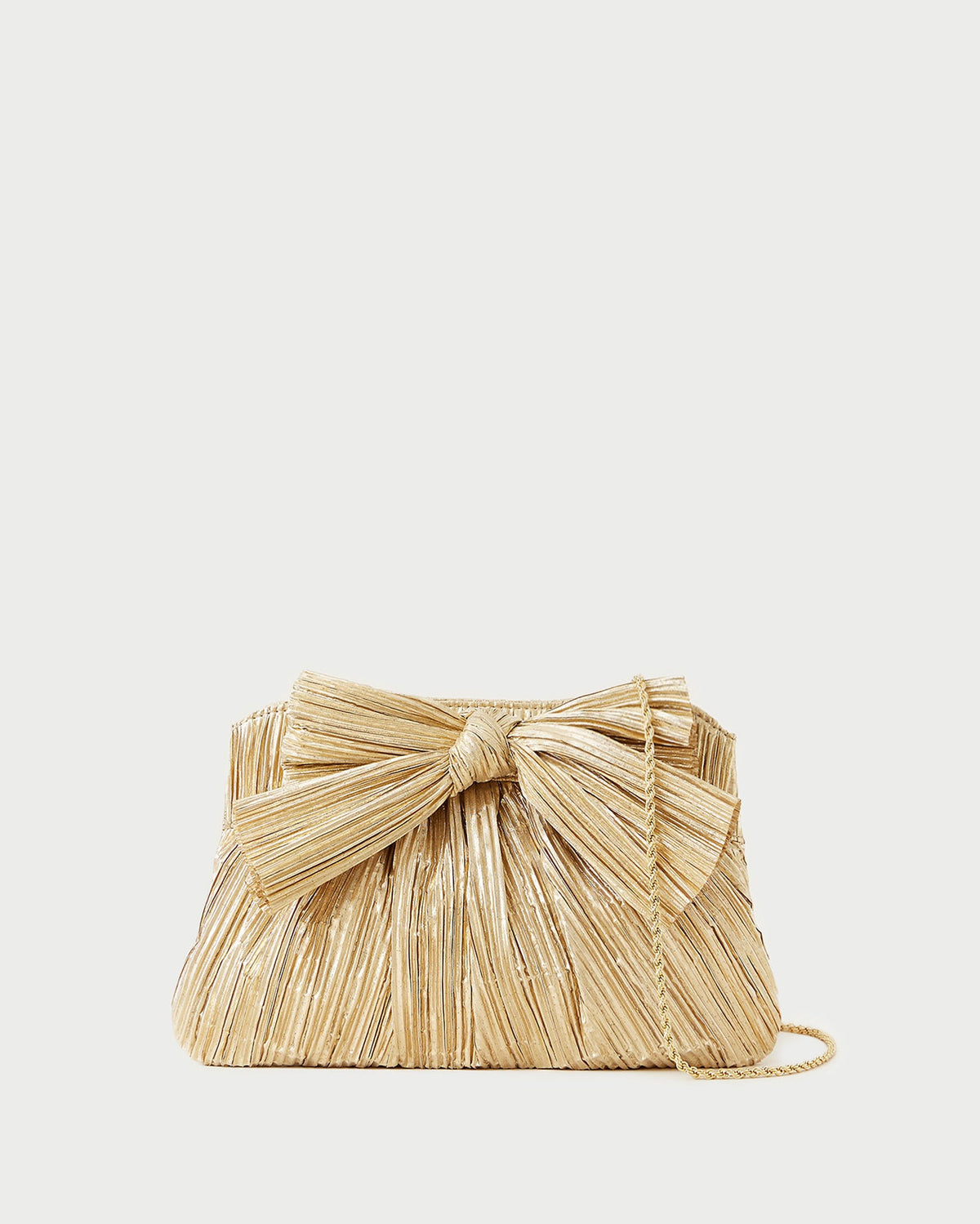 Rayne Gold Bow Clutch