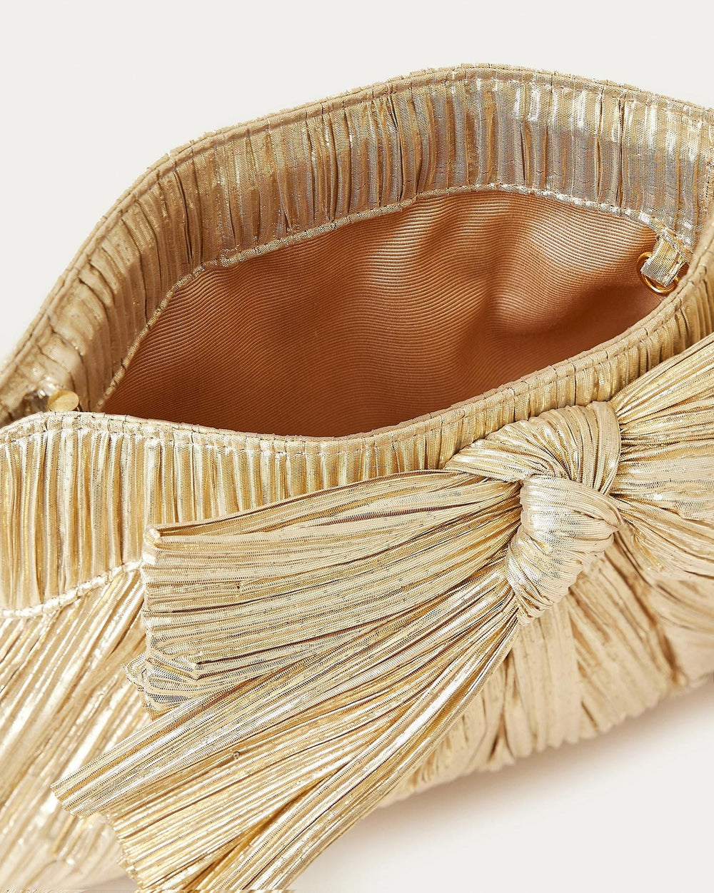 Rayne Gold Bow Clutch