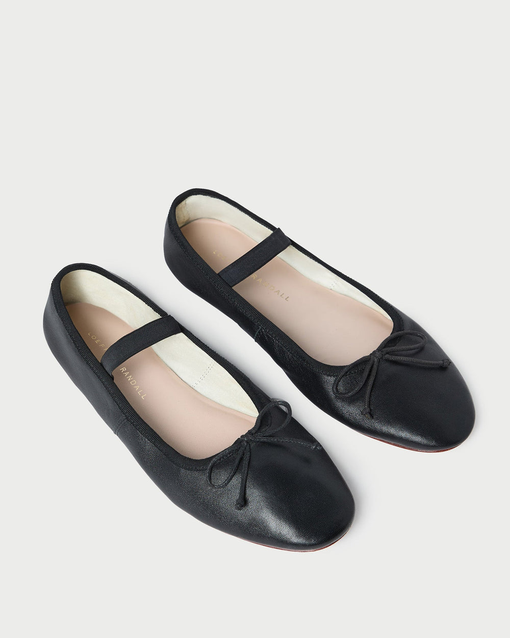 Leonie Black Leather Ballet Flat