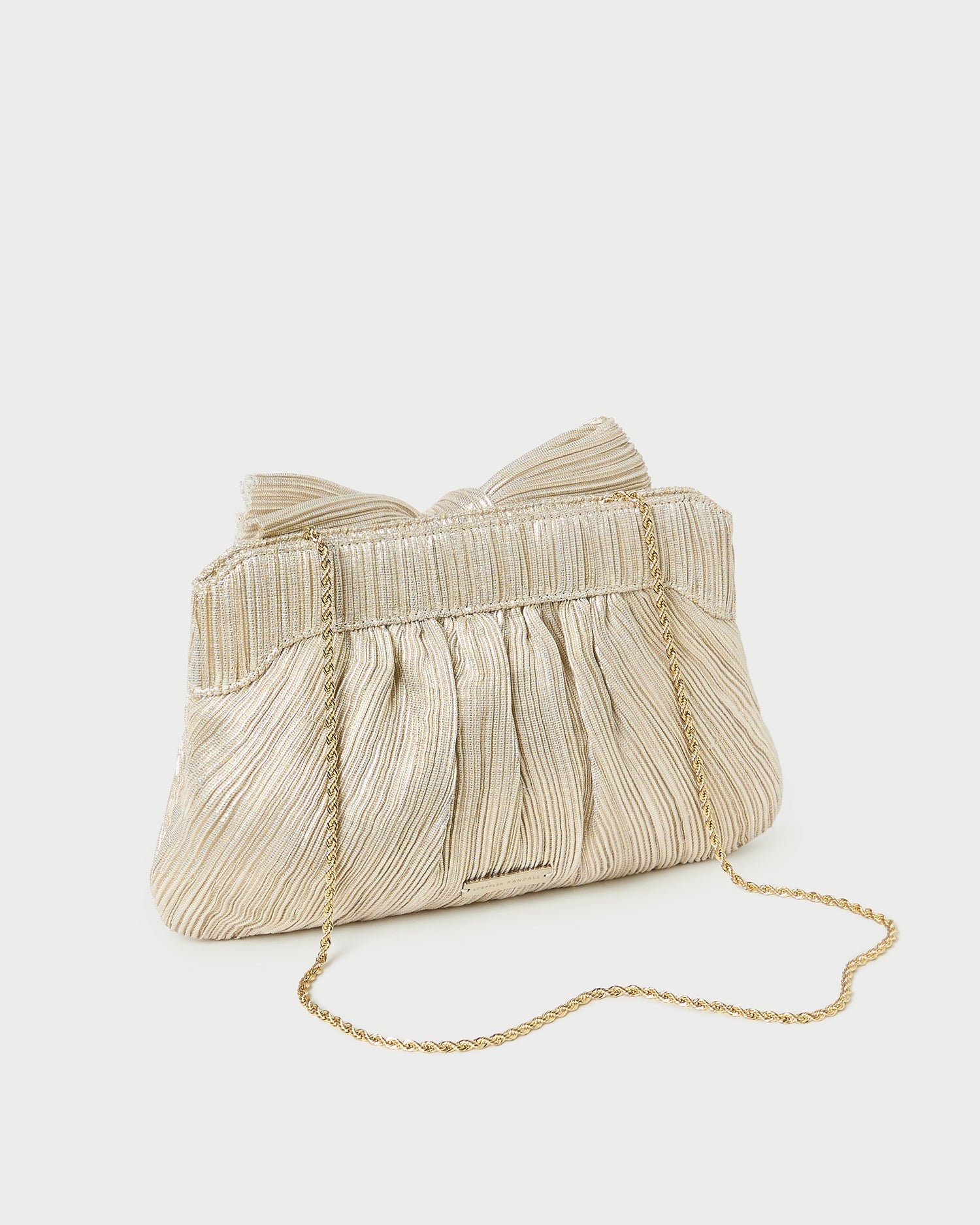 Rayne Platinum Bow Clutch