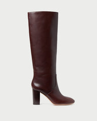 Goldy Espresso Leather Tall Boot