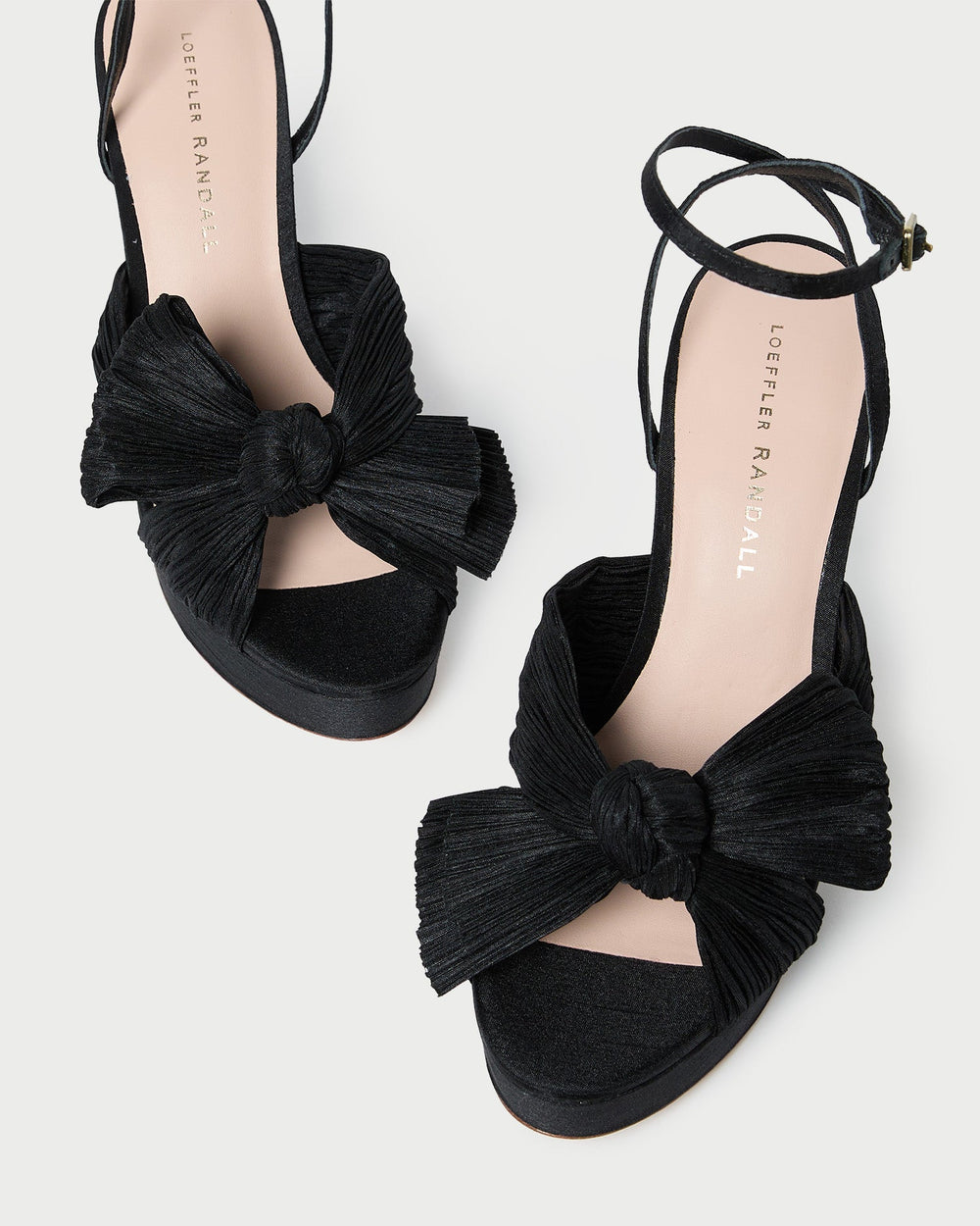 Natalia Black Platform Bow Heel