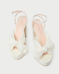 Natalia Pearl Platform Bow Heel