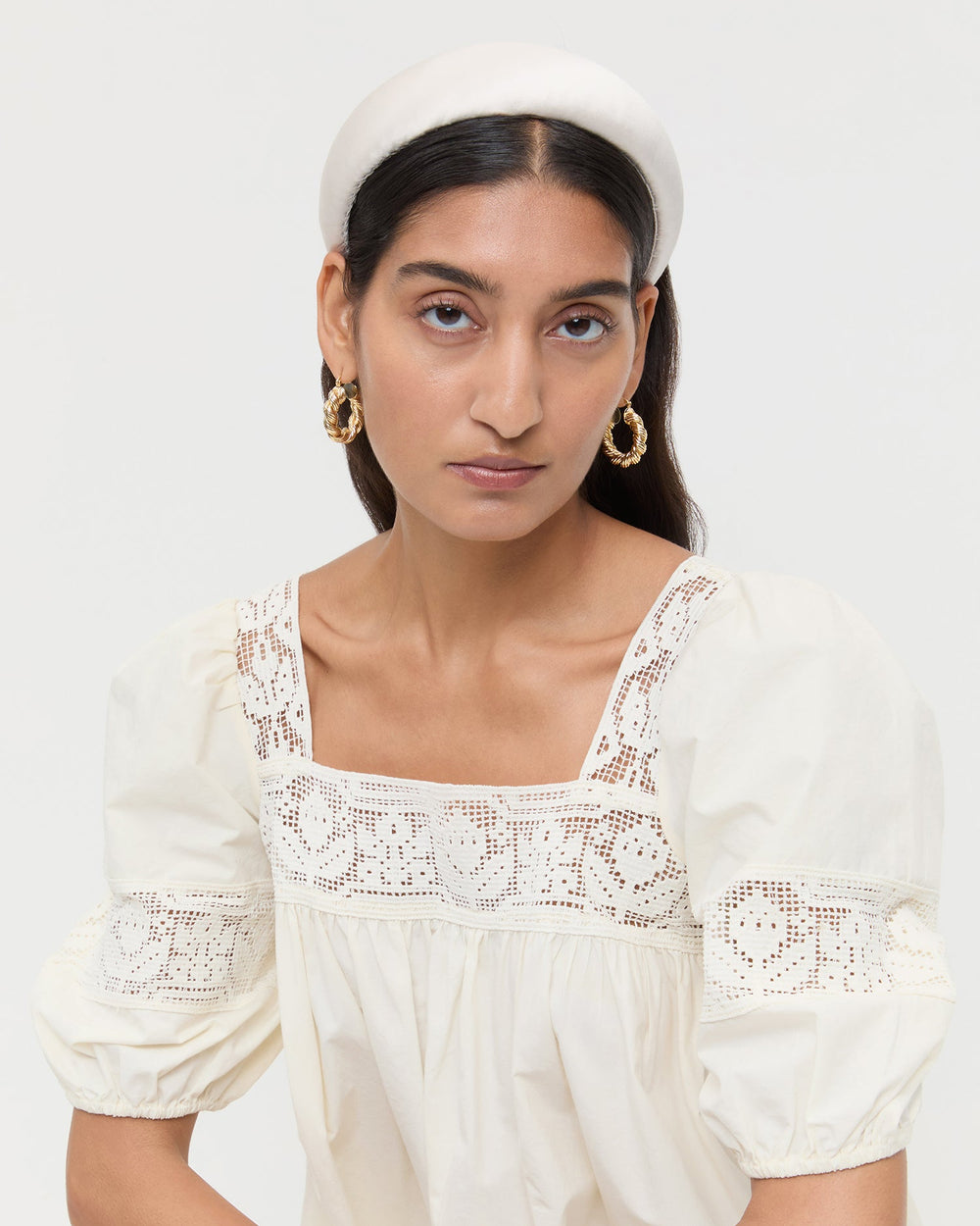 Bellamy Cream Satin Headband