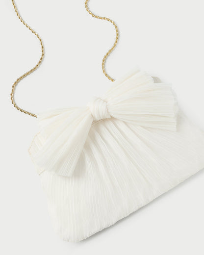Rayne Pearl Bow Clutch