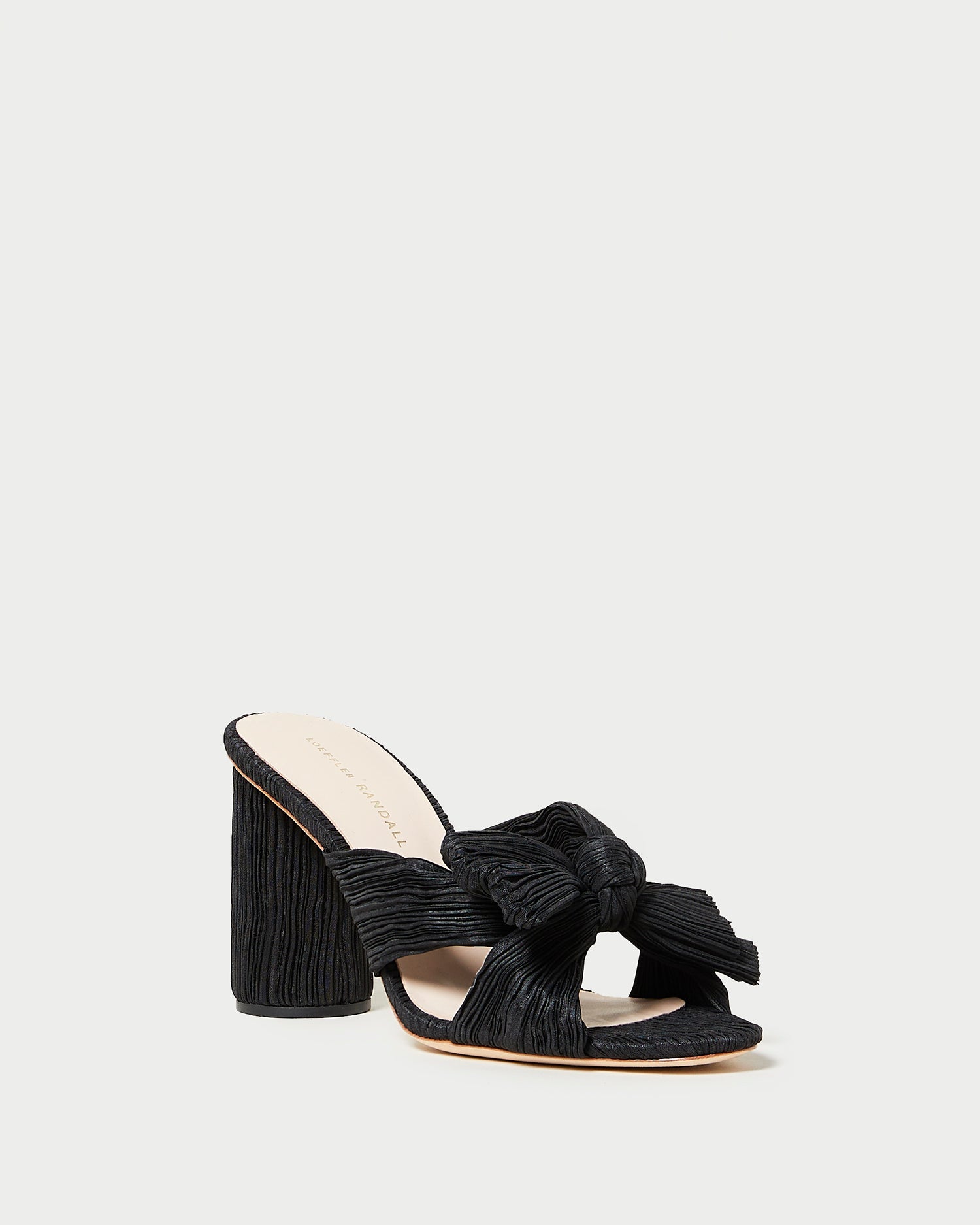 Penny Black Pleated Bow Heel