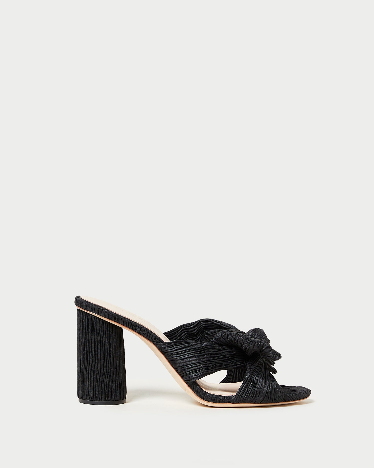 Penny Black Pleated Bow Heel