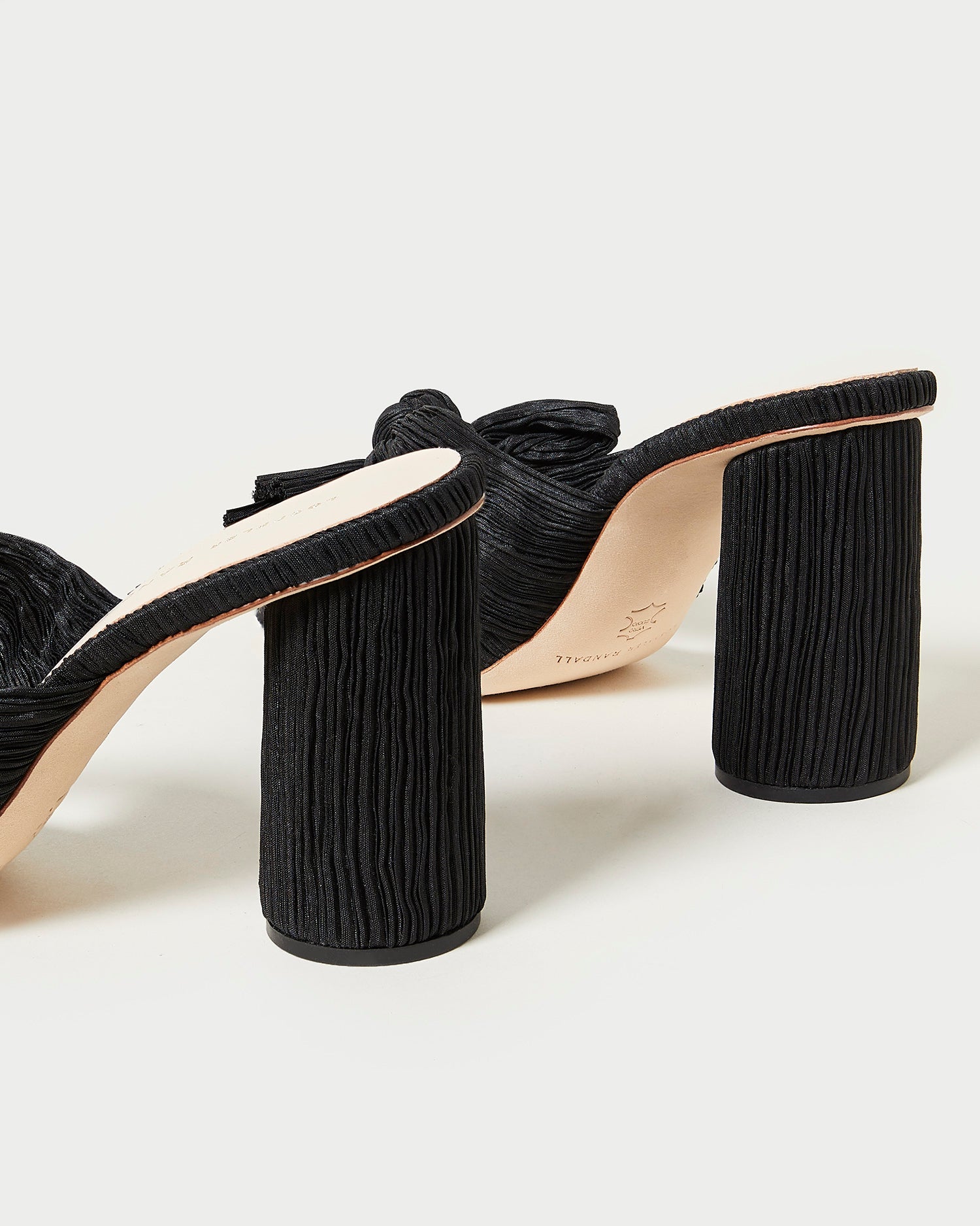Penny Black Pleated Bow Heel