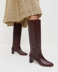 Gia Espresso Leather Tall Boot