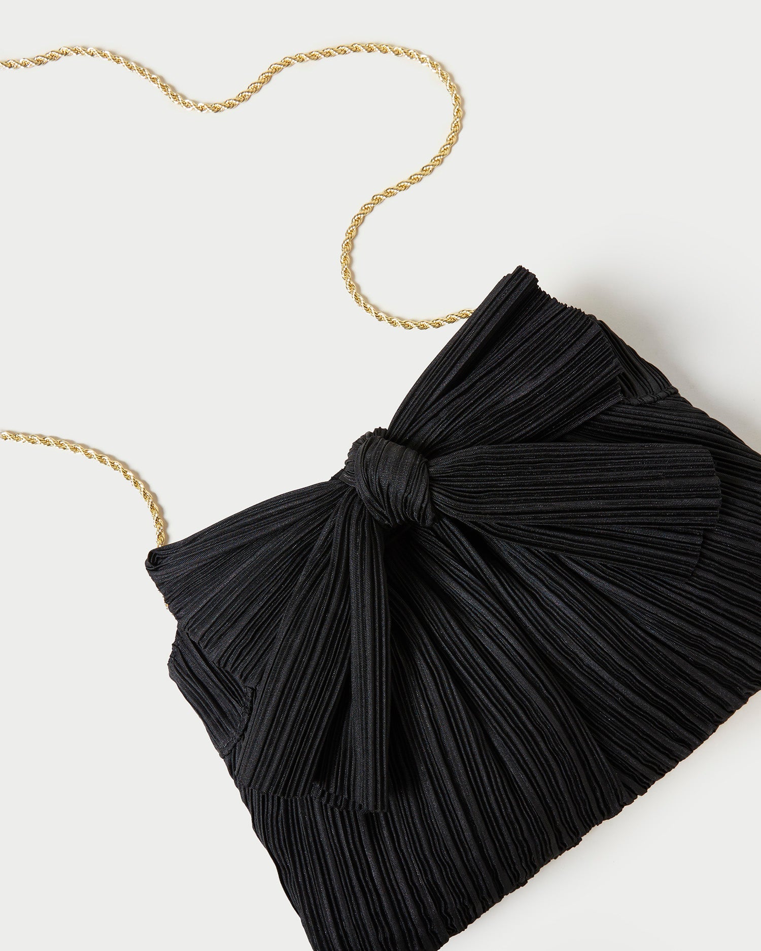 Rayne Black Bow Clutch