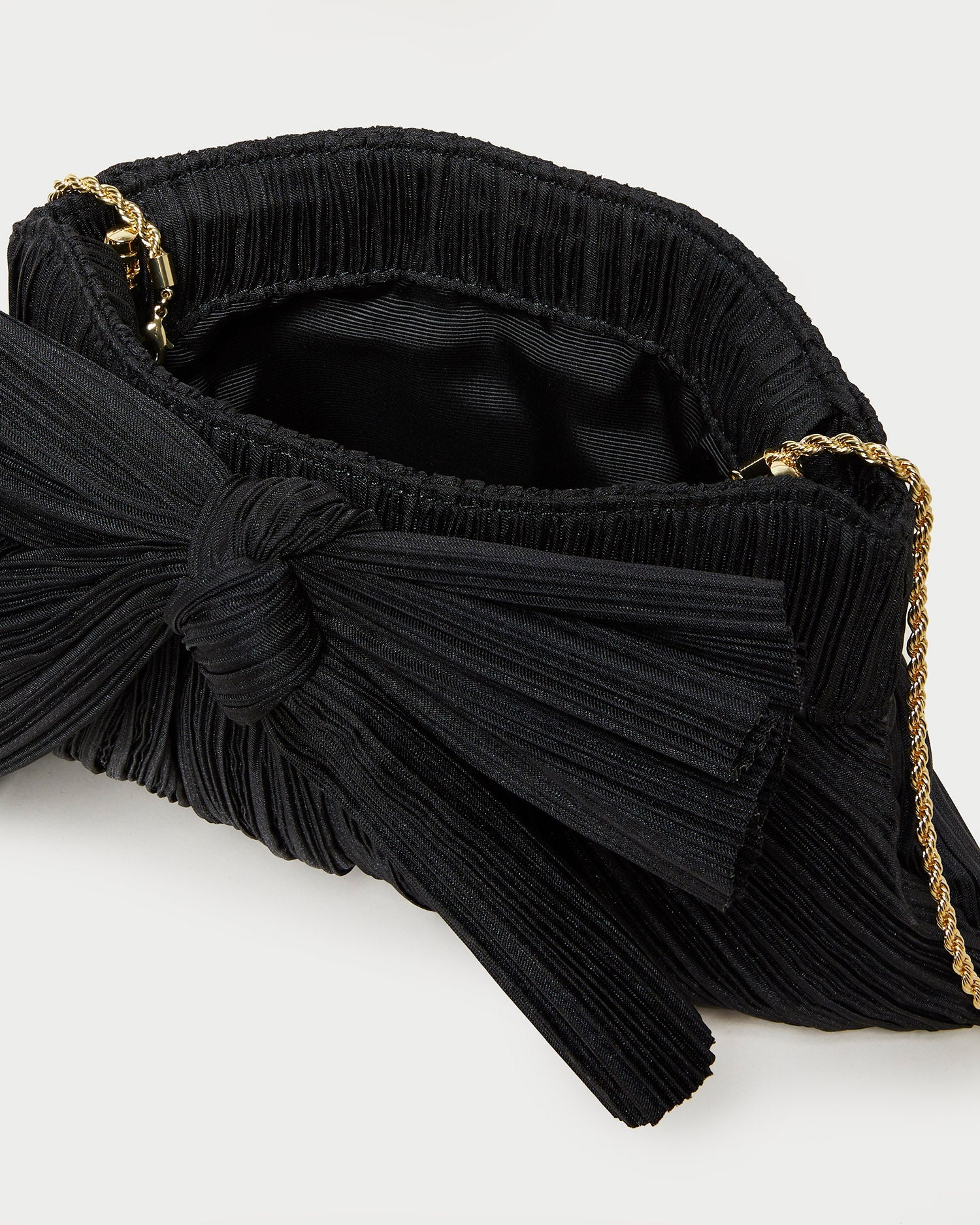 Rayne Black Bow Clutch