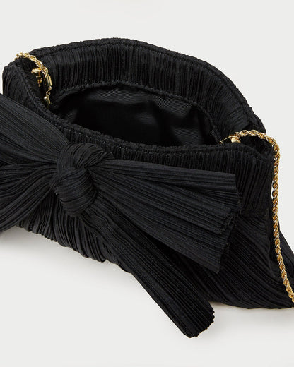 Rayne Black Bow Clutch