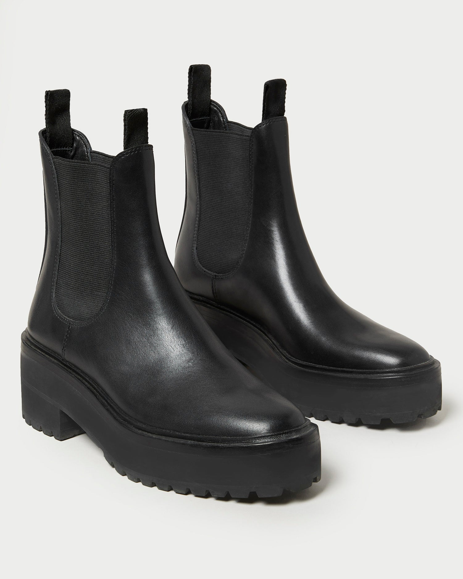 Reggie Black Leather Chelsea Boot