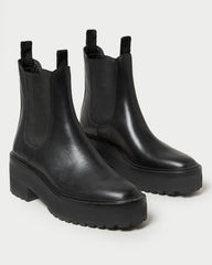 Reggie Black Leather Chelsea Boot