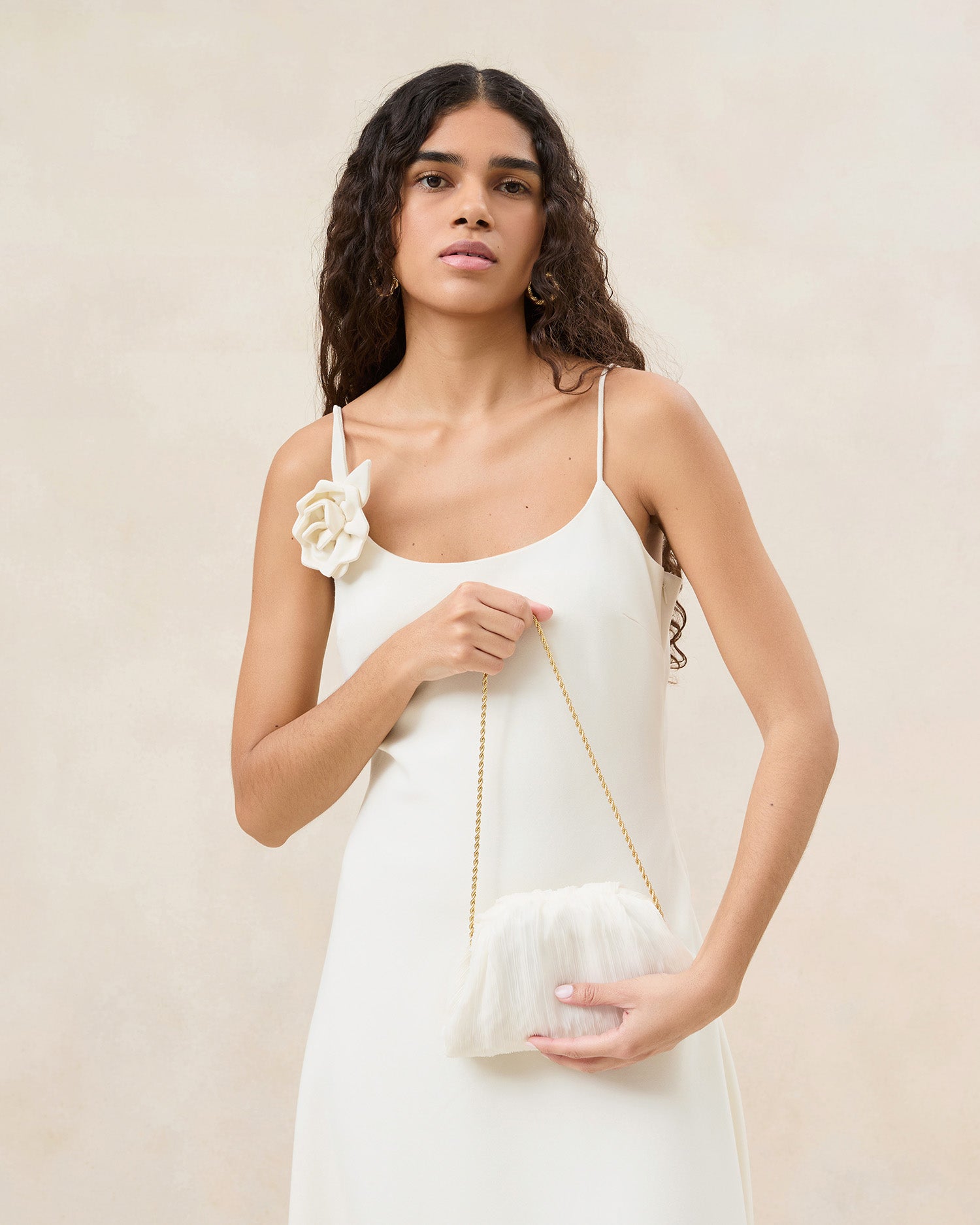 Bailey Pearl Pleated Dome Clutch