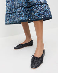 Landry Black Woven Ballet Flat