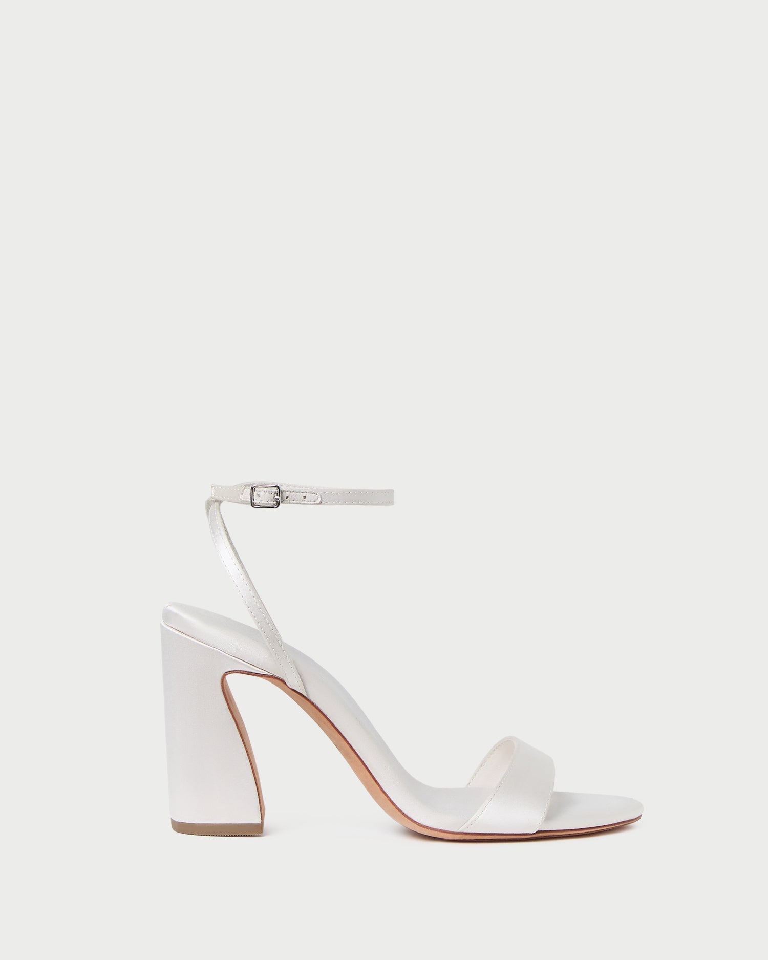 Malia Cream Curved-Heel Sandal