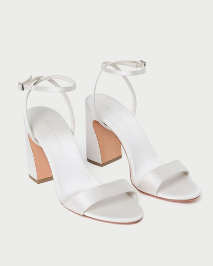Malia Cream Curved-Heel Sandal