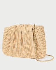 Brit Natural Flat Pleated Clutch