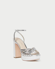 Rivka Silver Knot Platform Sandal