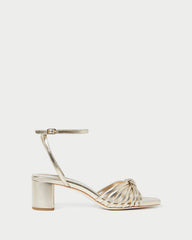 Olivia Champagne Knot Mid-Heel