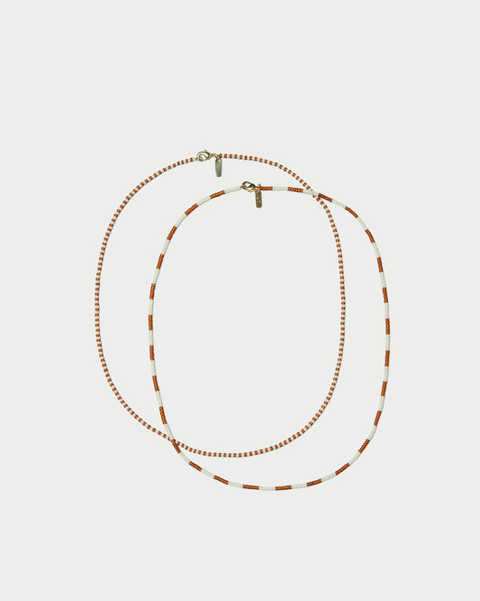 Soo Amber/Cream Necklace Set