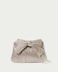 Rayne Champagne Bow Clutch