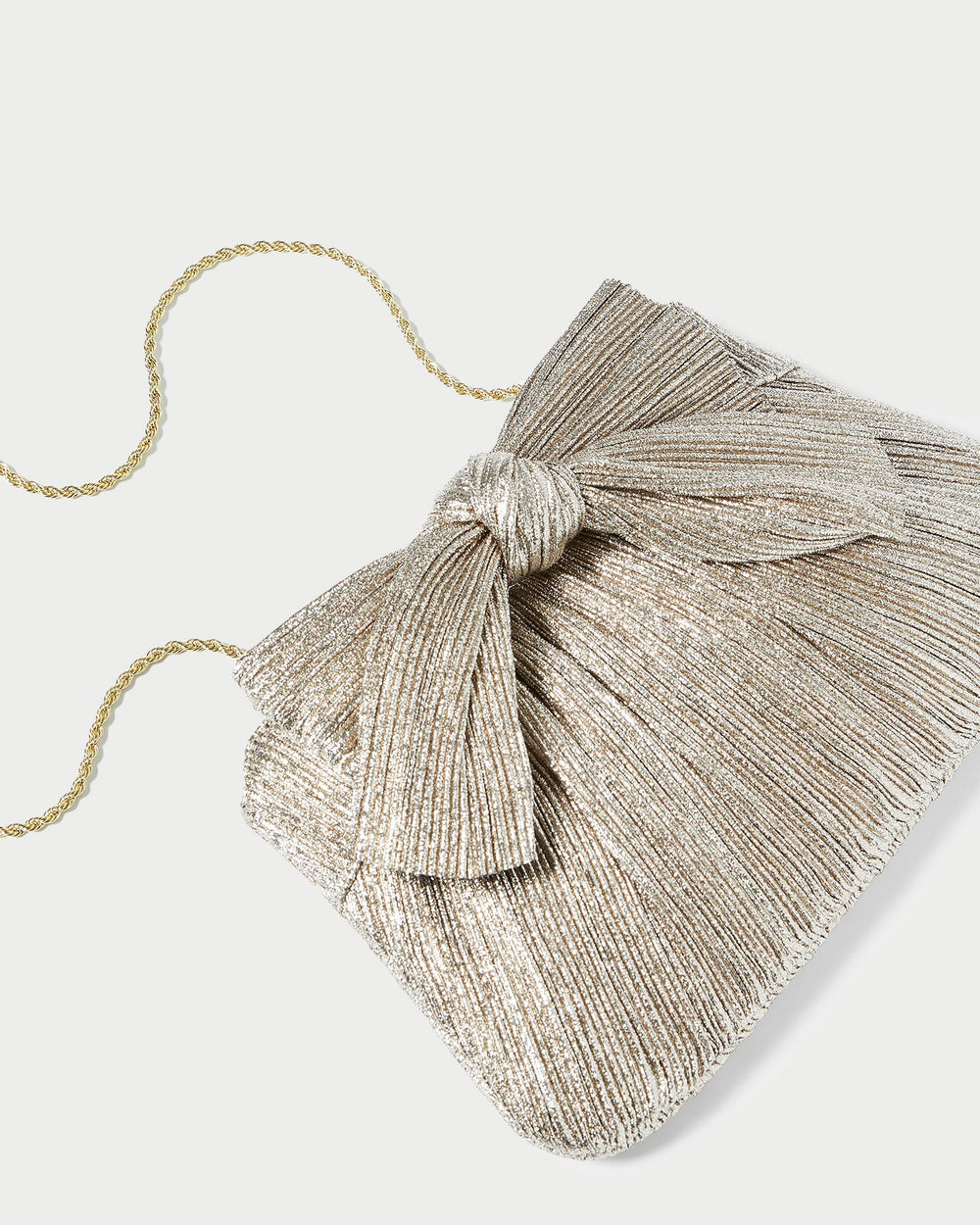 Rayne Champagne Bow Clutch
